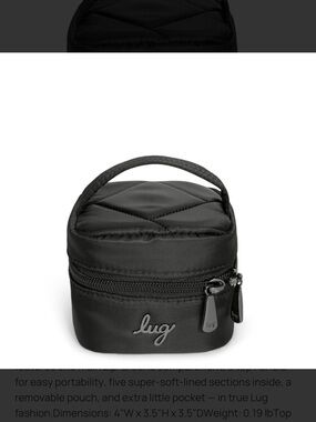 lug Swizzle Mini Jewelry Case in Midnight Black